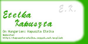 etelka kapuszta business card